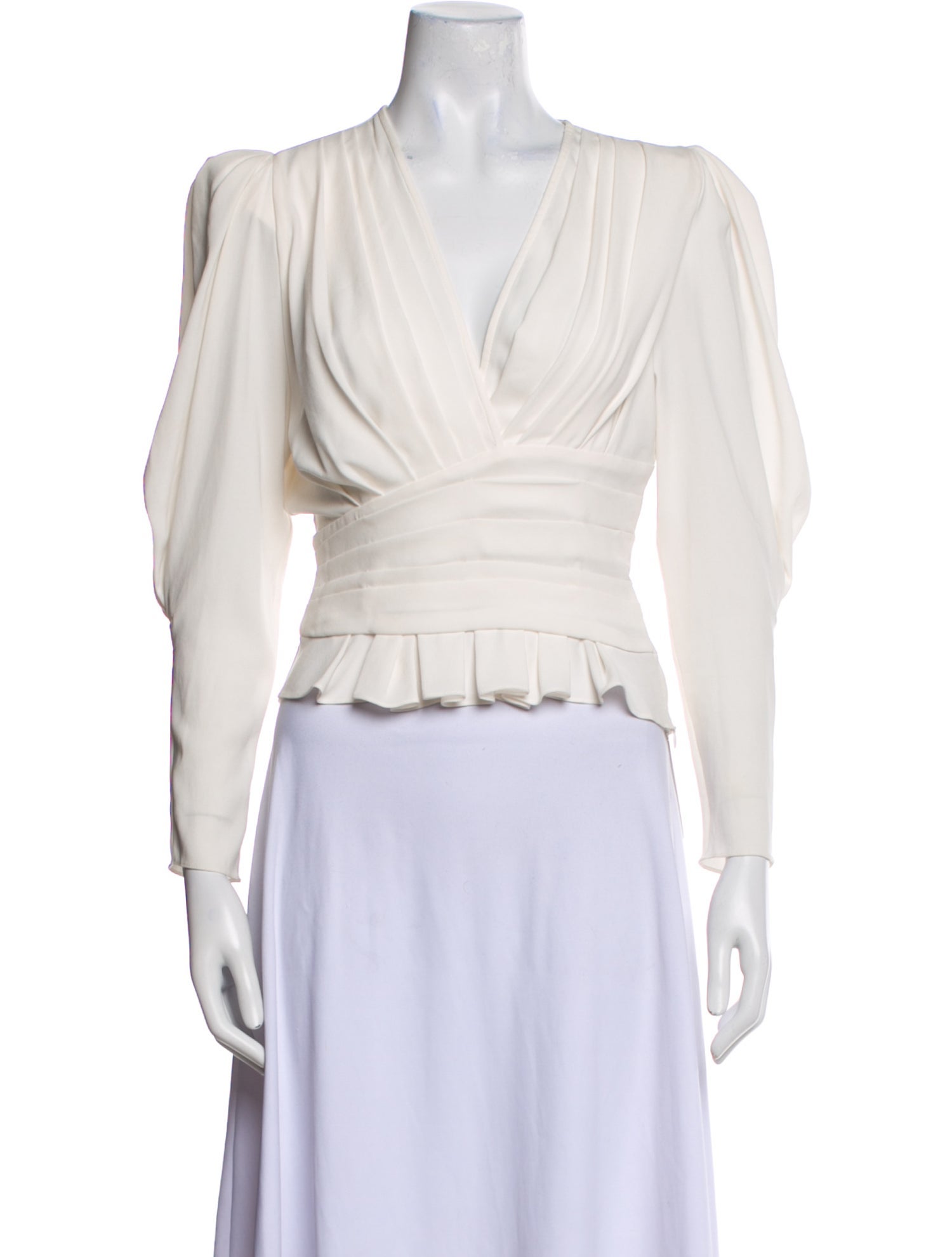 Iro V-Neck Long Sleeve Crop Top