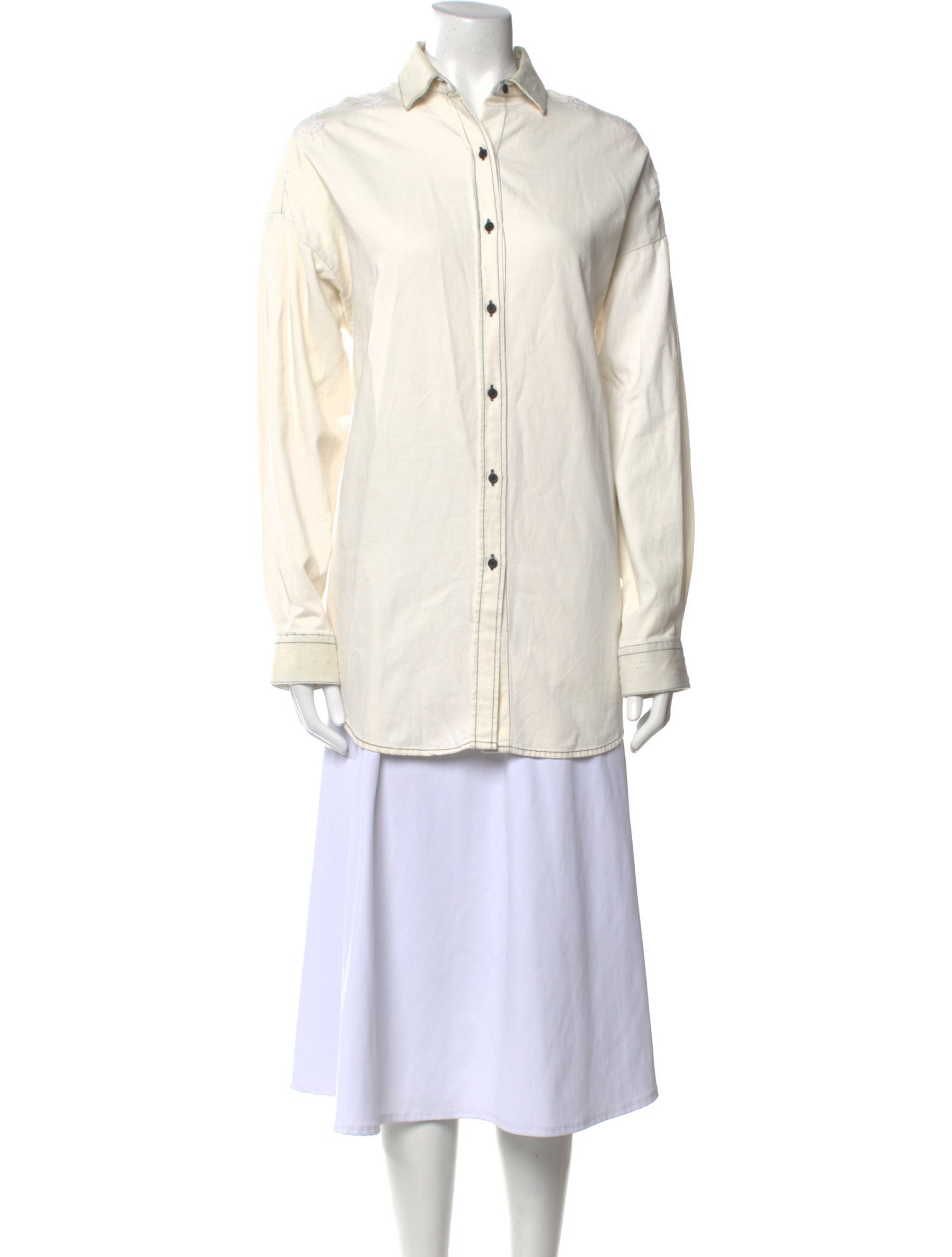 Iro Long Sleeve Button-Up Top