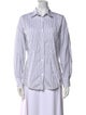 Iro Striped Long Sleeve Button-Up Top