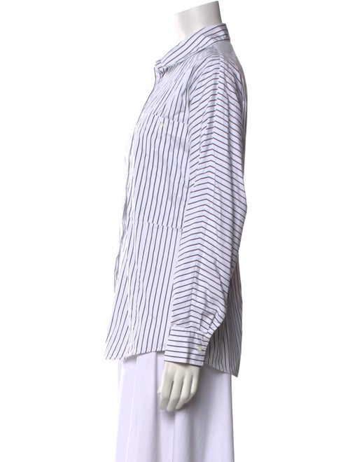 Iro Striped Long Sleeve Button-Up Top