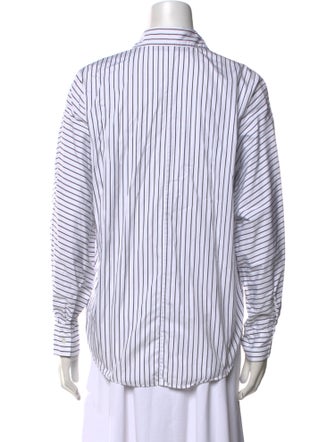 Iro Striped Long Sleeve Button-Up Top