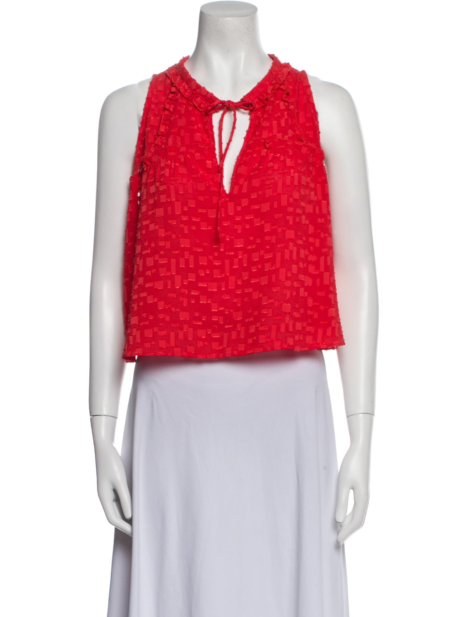 Iro V-Neck Sleeveless Crop Top