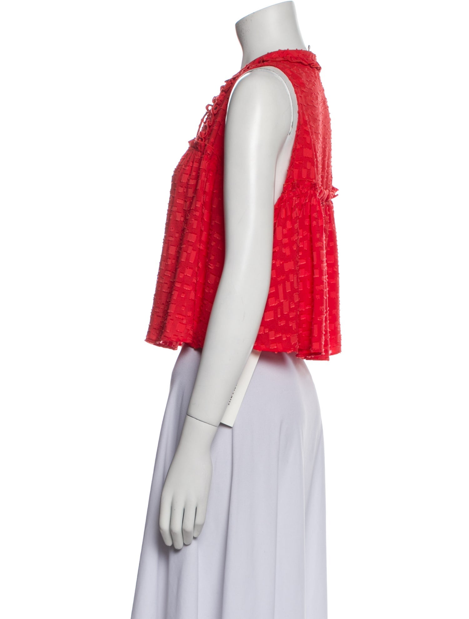 Iro V-Neck Sleeveless Crop Top