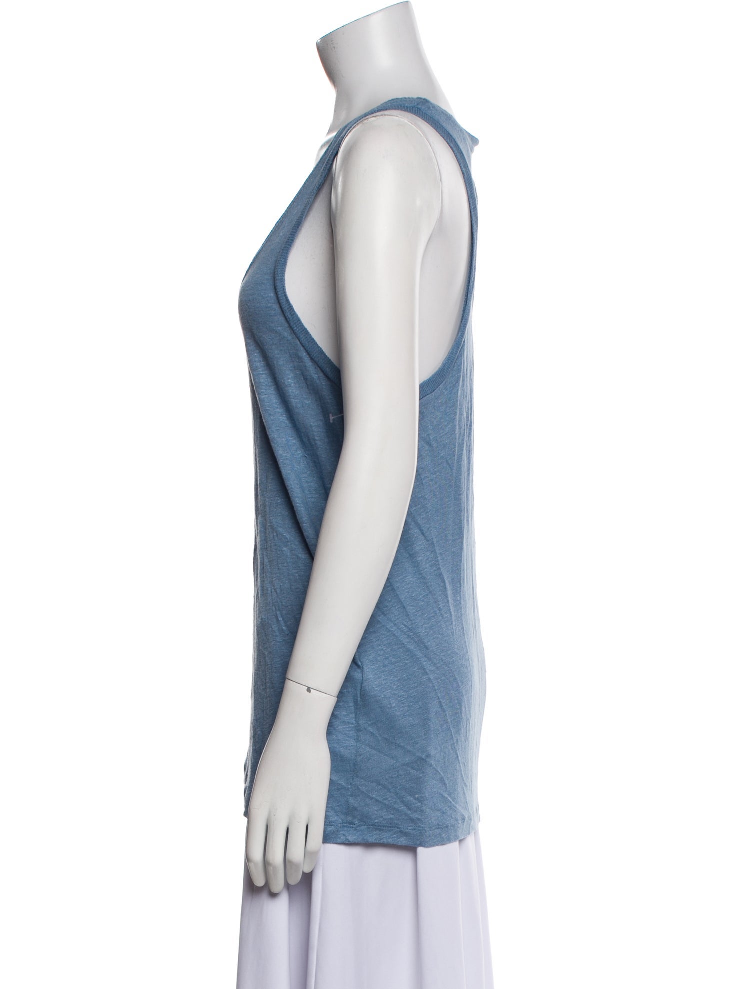 Iro Linen Scoop Neck Top