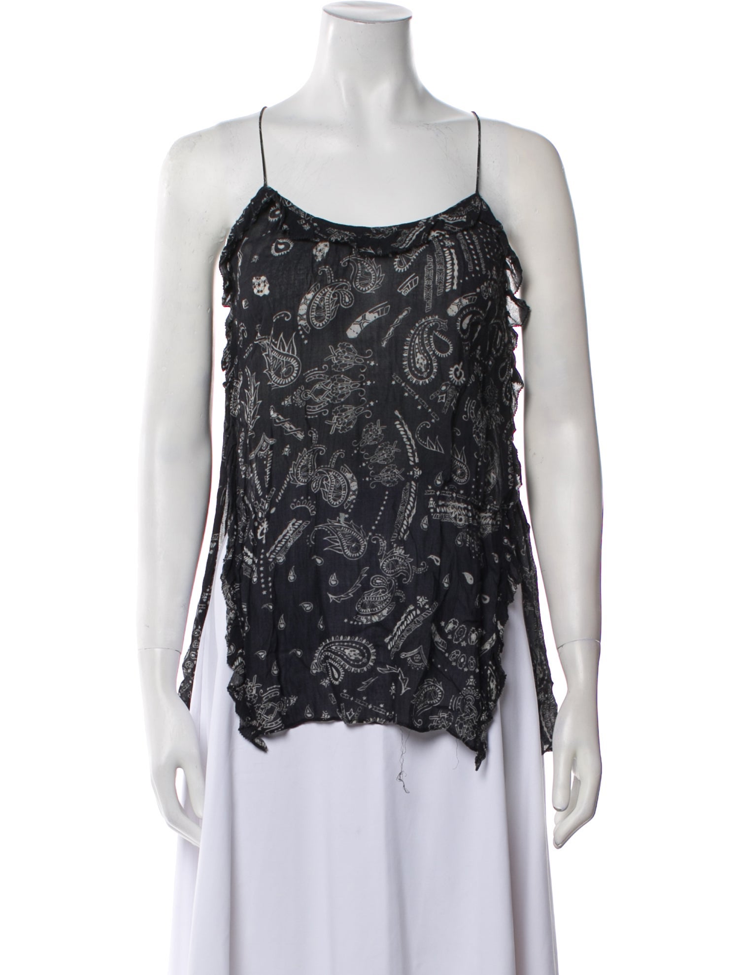 Iro Paisley Print Scoop Neck Top