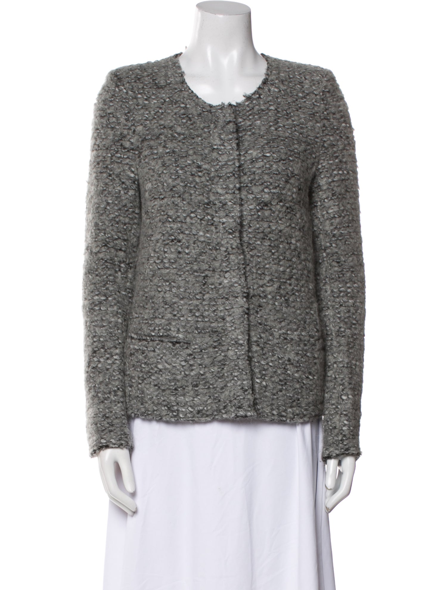 Iro Virgin Wool Tweed Pattern Evening Jacket