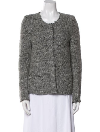 Iro Virgin Wool Tweed Pattern Evening Jacket