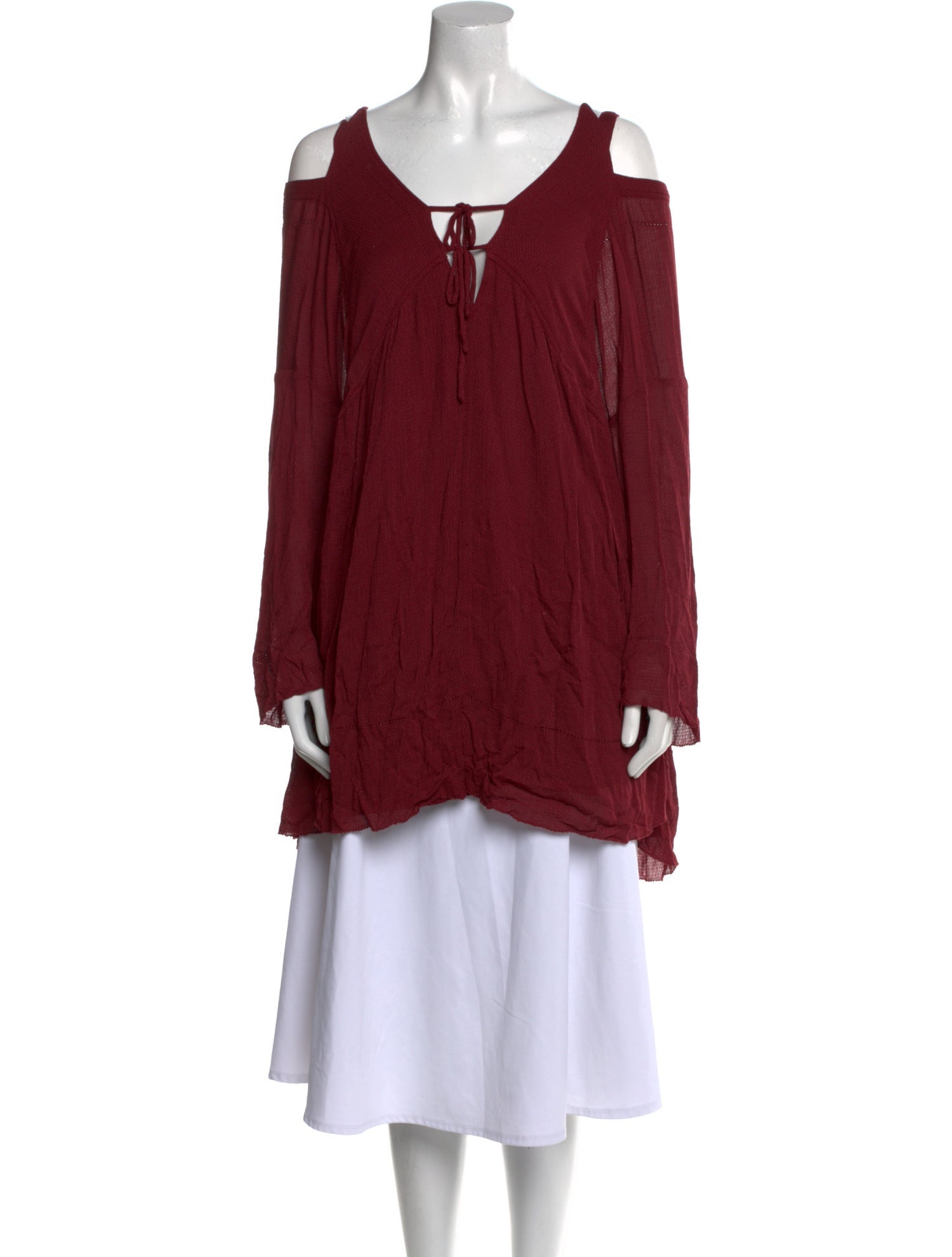 Iro Tie Neck Long Sleeve Tunic