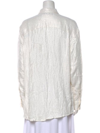 Iro Patterned Long Sleeve Button-Up Top