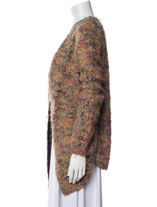 Iro Tweed Pattern Open Front Sweater