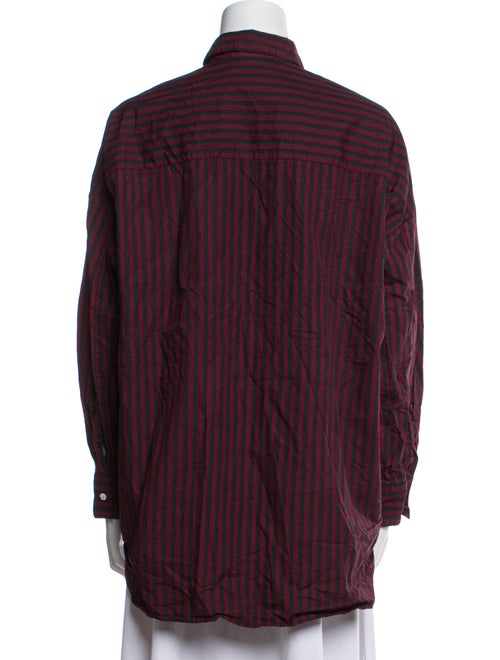 Iro Striped Long Sleeve Button-Up Top