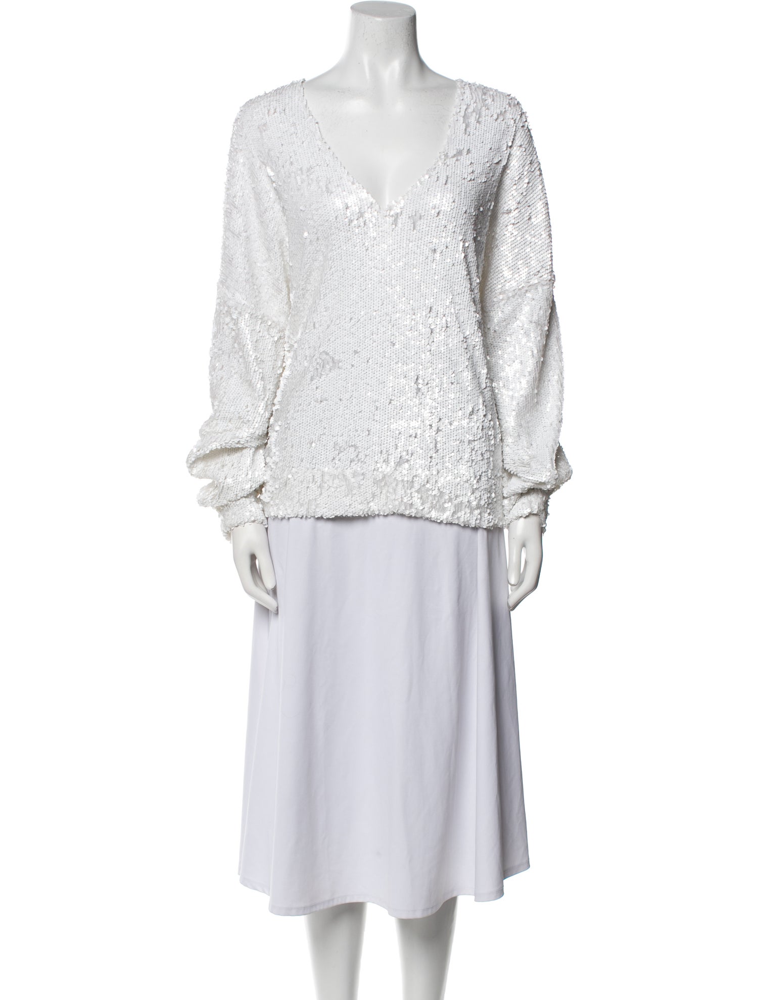 Iro Lace Pattern V-Neck Tunic