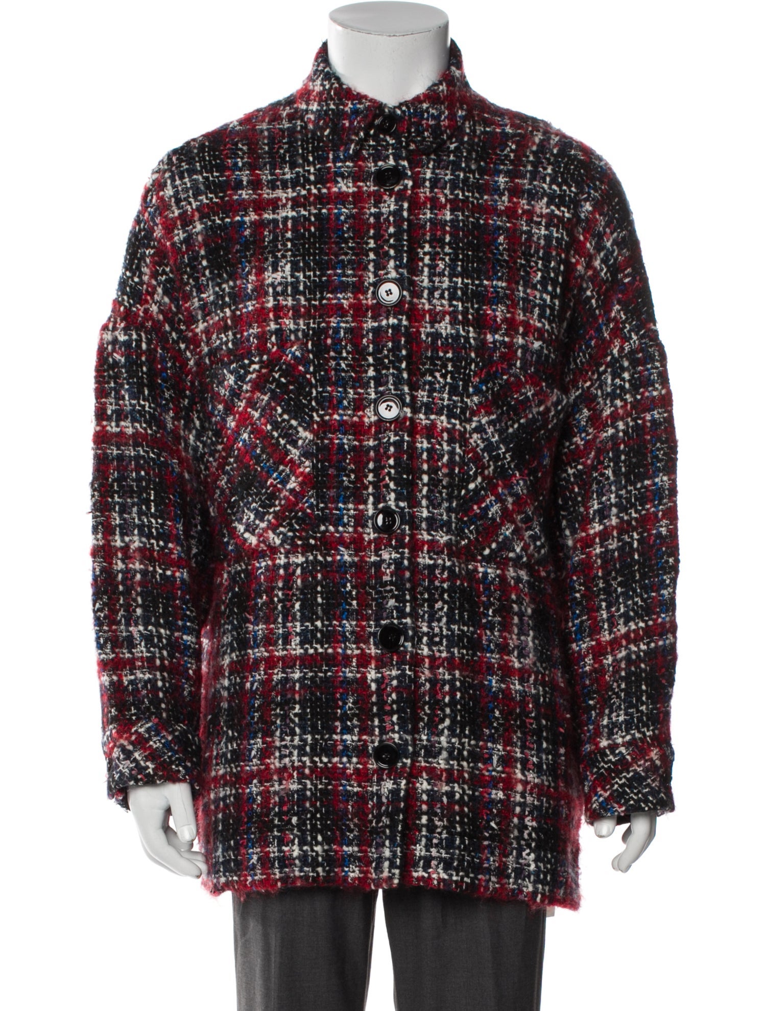 Iro Plaid Print Windbreaker