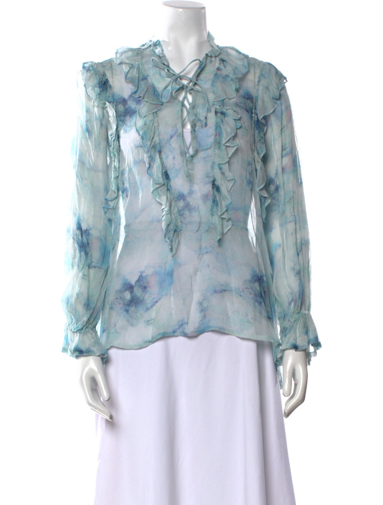 Iro Tie-Dye Print V-Neck Blouse