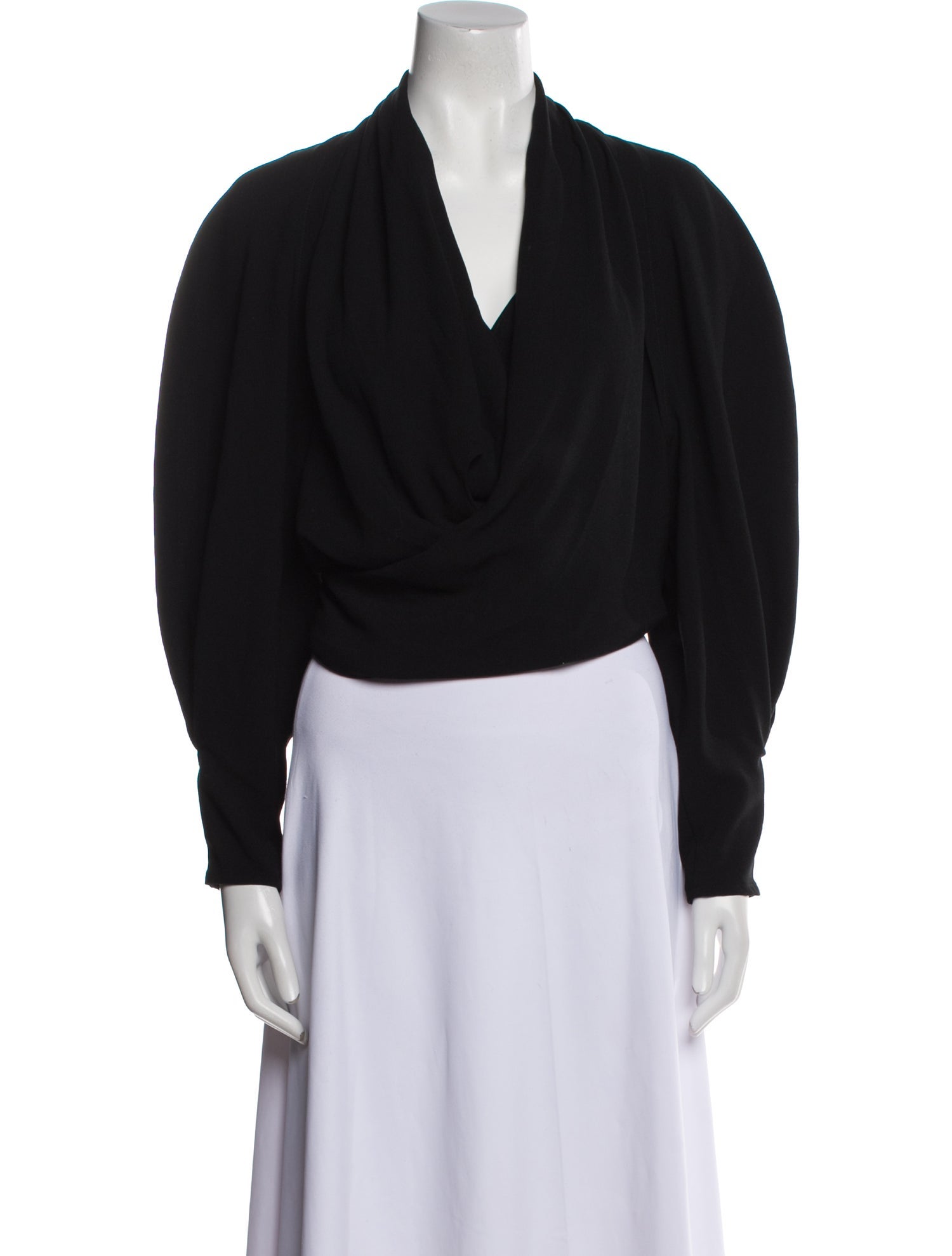 Iro Cowl Neck Long Sleeve Crop Top