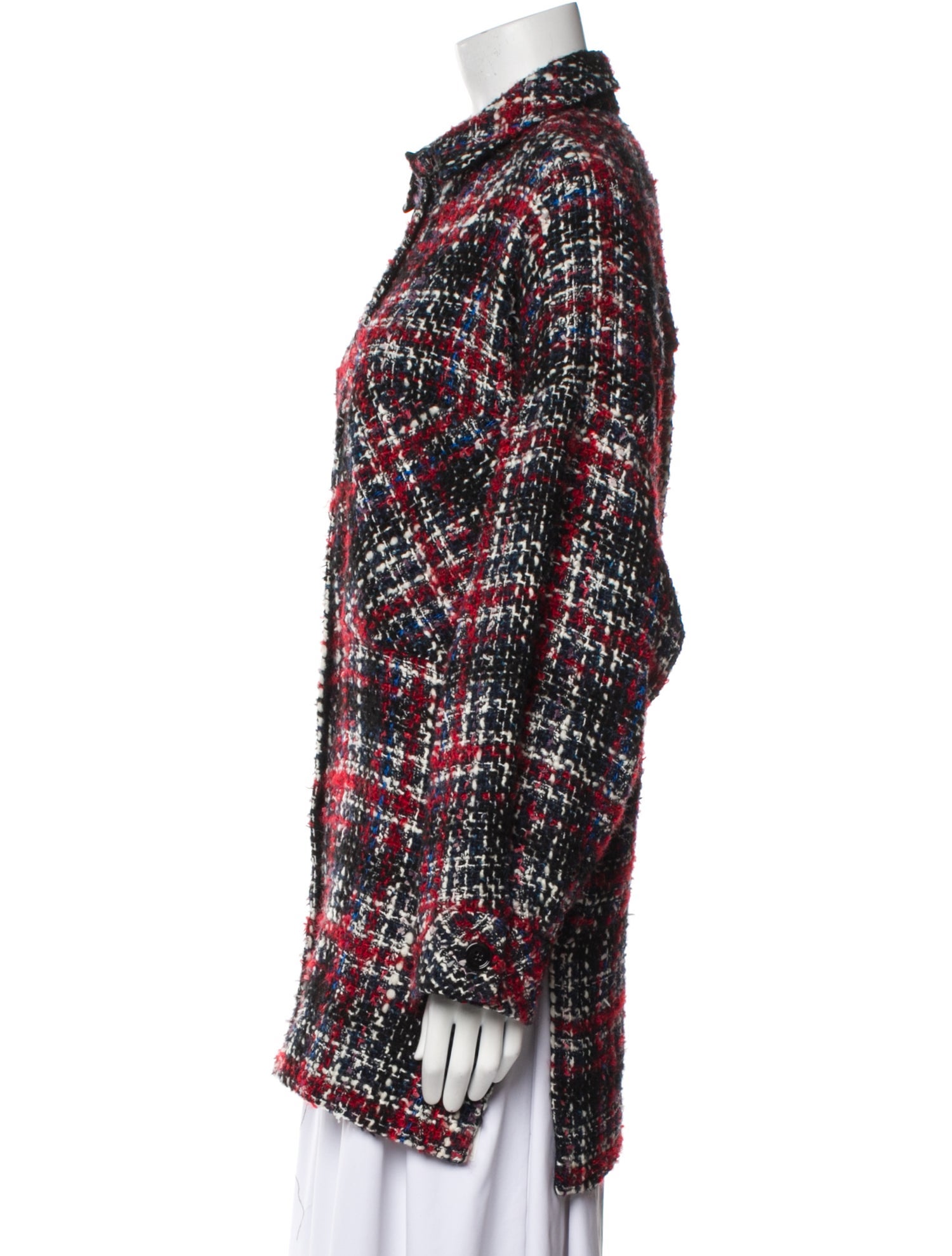 Iro Wool Tweed Pattern Coat