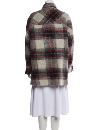 Iro Wool Plaid Print Coat