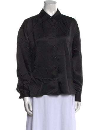 Iro Silk Long Sleeve Button-Up Top