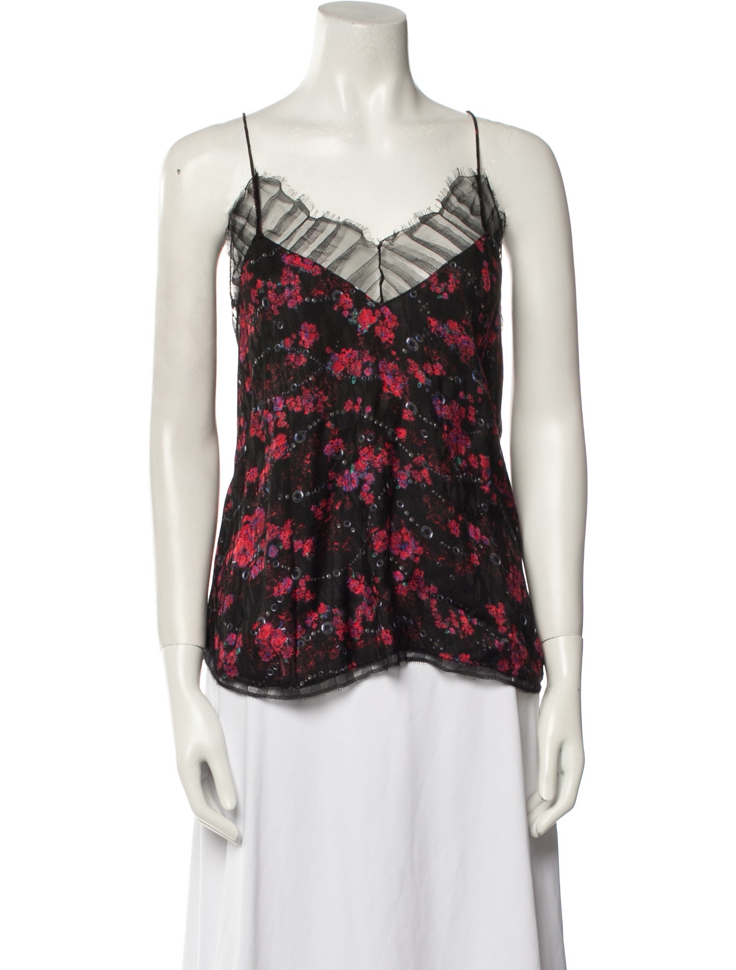 Iro Printed V-Neck Top