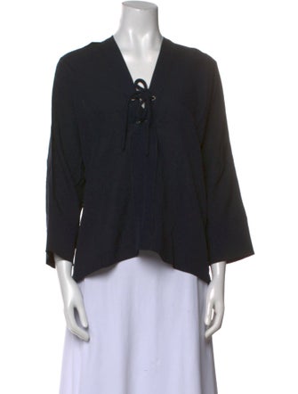 Iro V-Neck Three-Quarter Sleeve Top