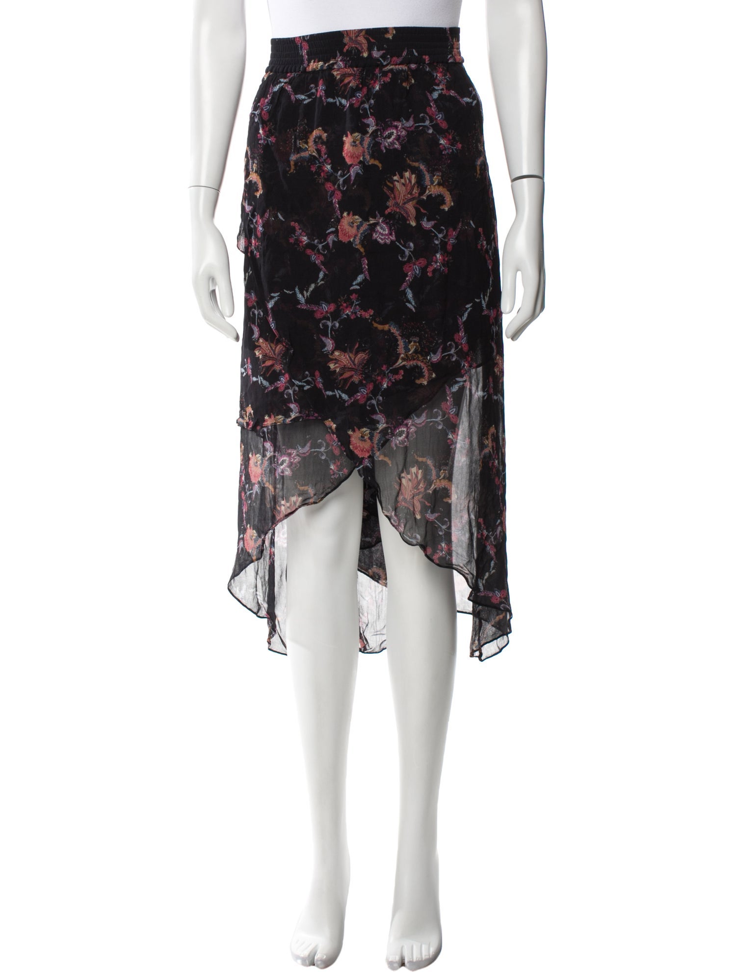 Iro Floral Print Midi Length Skirt