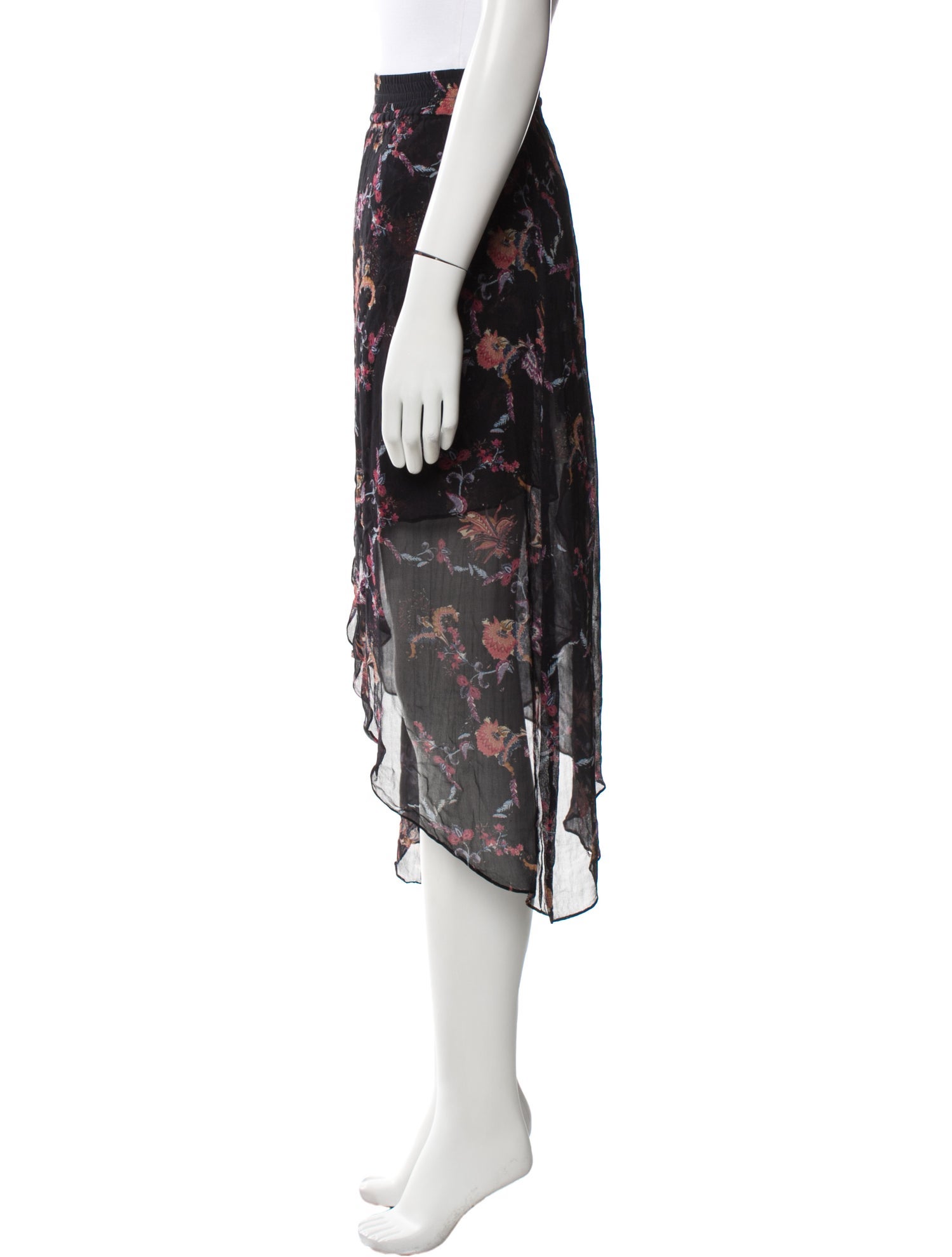 Iro Floral Print Midi Length Skirt