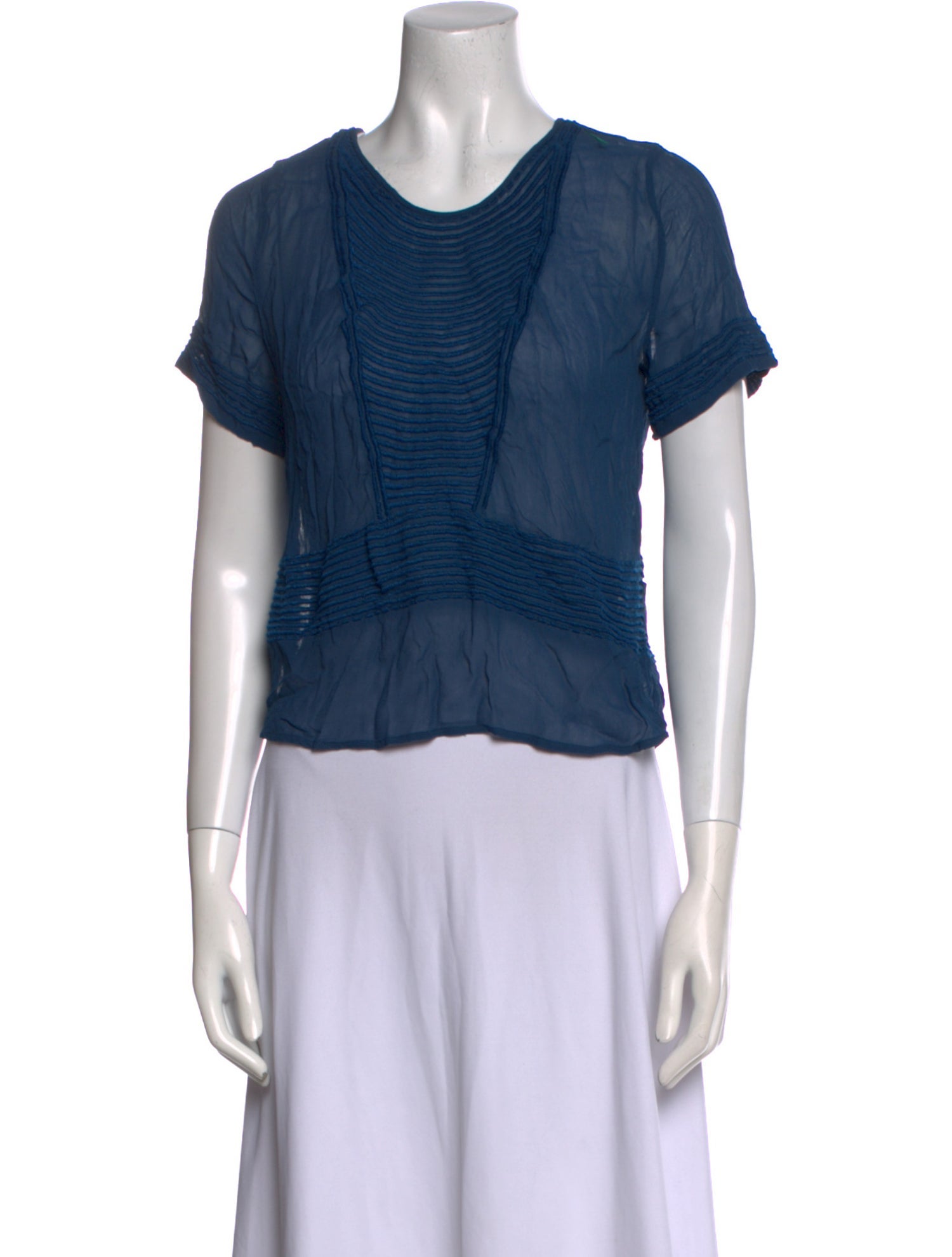 Iro Scoop Neck Short Sleeve Top