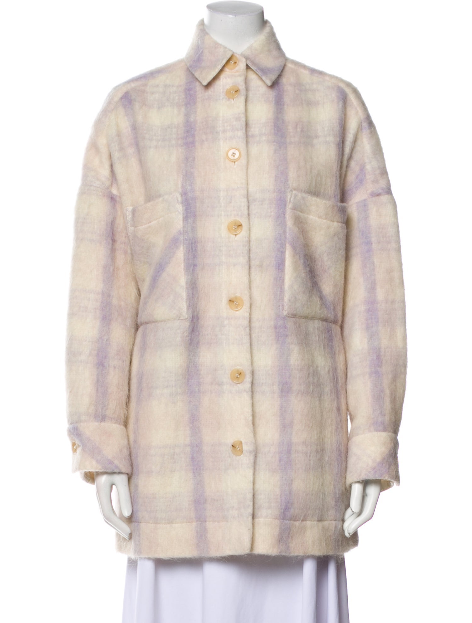 Iro Plaid Print Coat