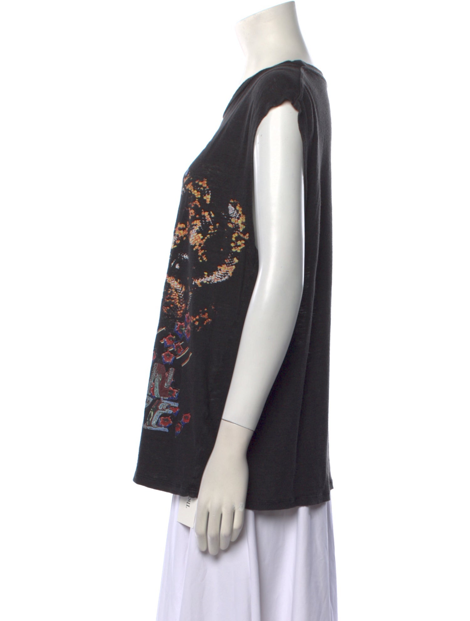 Iro Linen Floral Print T-Shirt