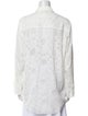 Iro Lace Pattern Long Sleeve Button-Up Top