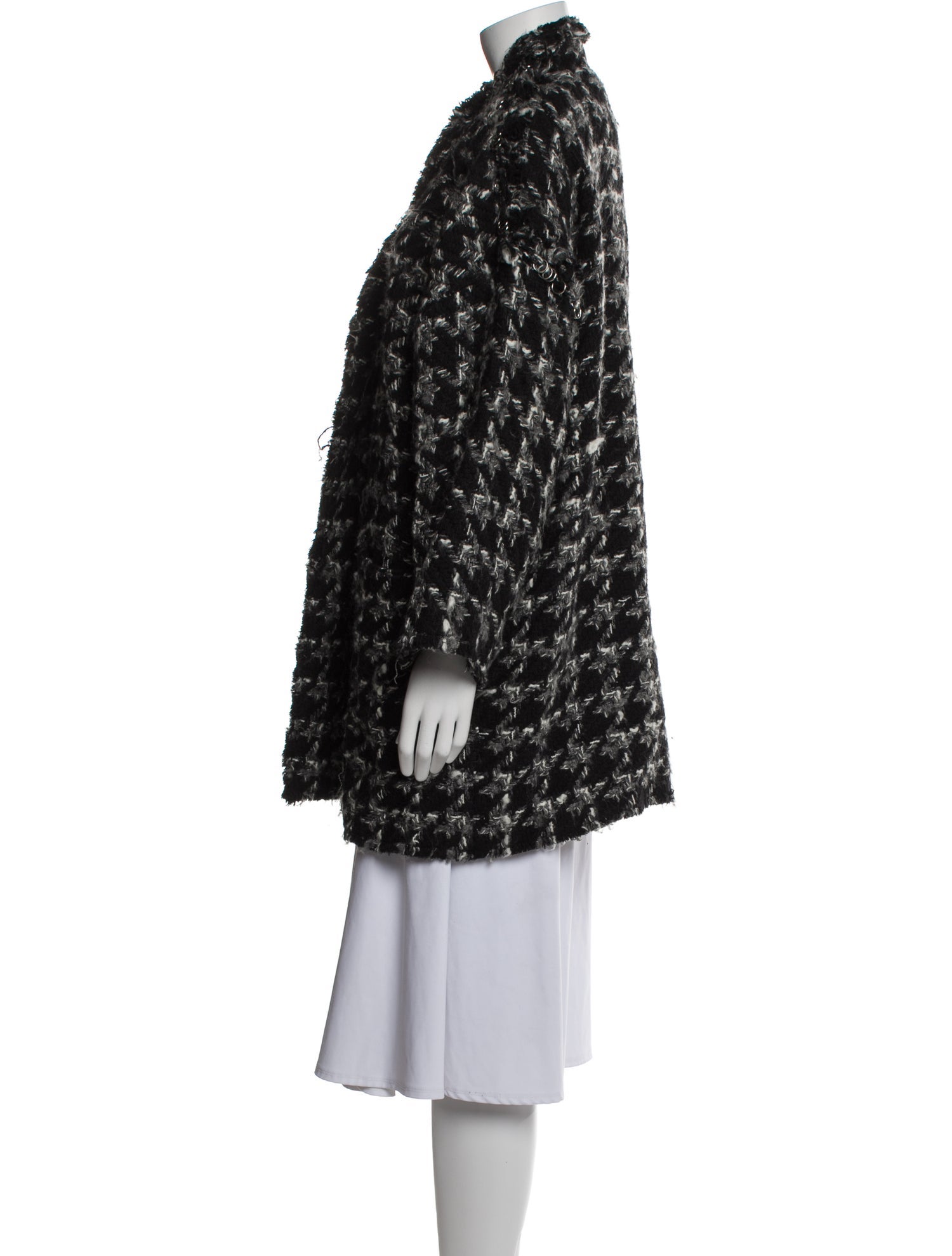 Iro Wool Tweed Pattern Coat