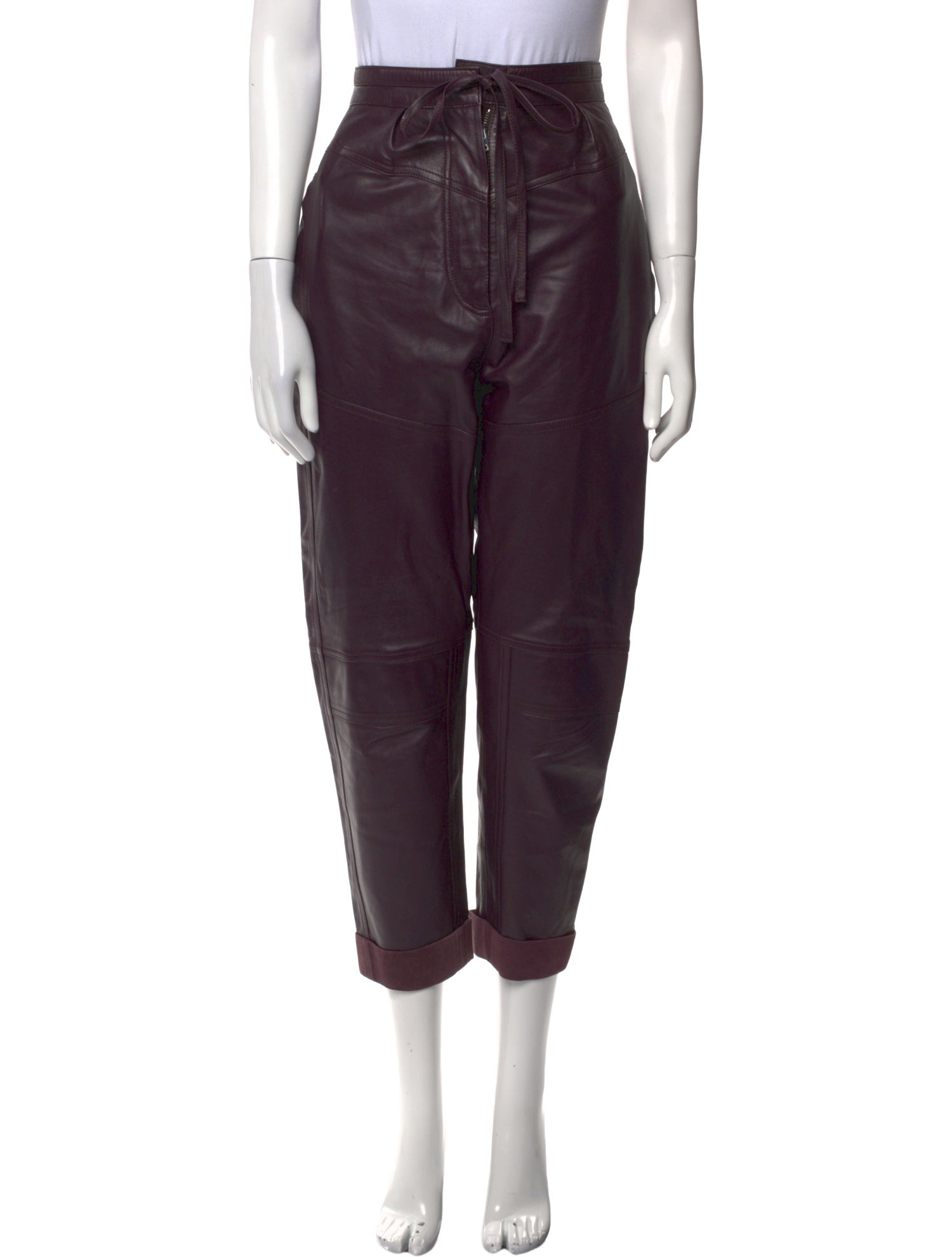 Iro Lamb Leather Straight Leg Pants
