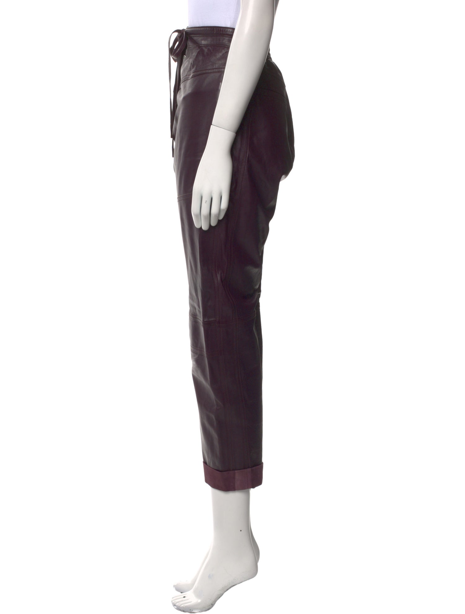 Iro Lamb Leather Straight Leg Pants