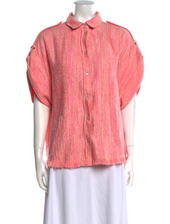 Iro Short Sleeve Button-Up Top