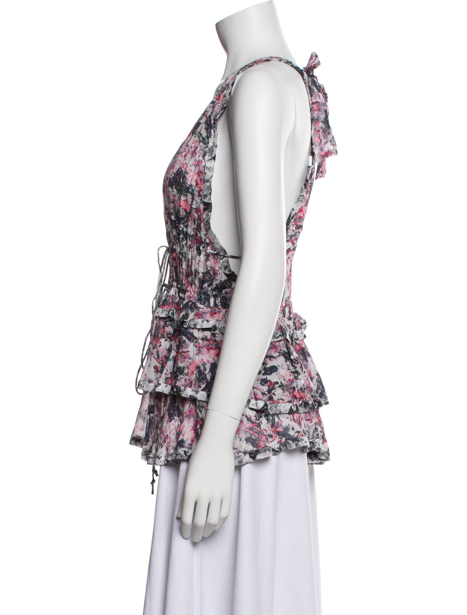 Iro Floral Print V-Neck Blouse