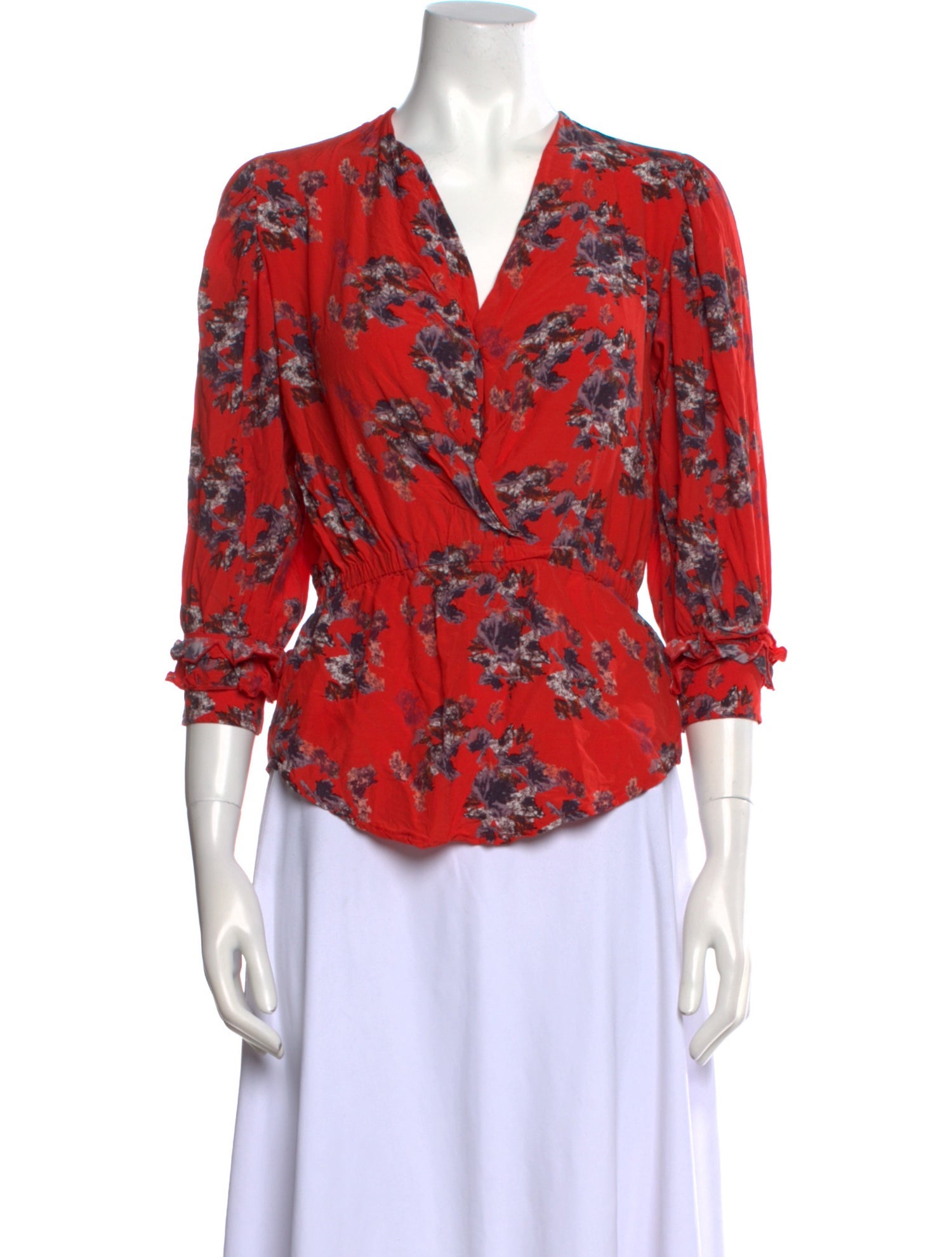 Iro Floral Print V-Neck Blouse