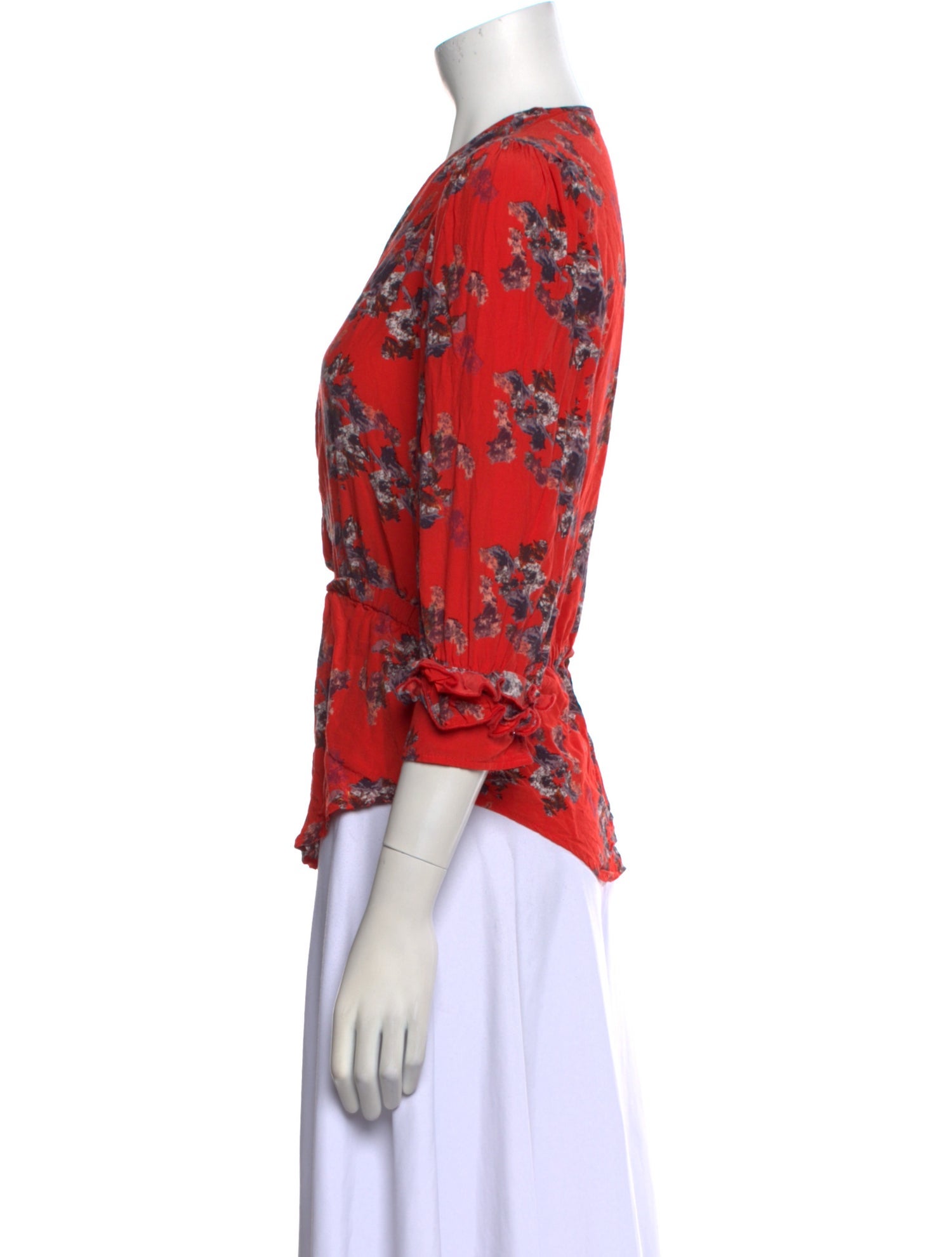 Iro Floral Print V-Neck Blouse
