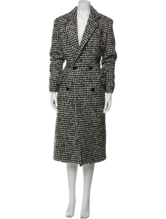 Iro Wool Houndstooth Print Peacoat