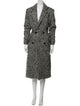 Iro Wool Houndstooth Print Peacoat