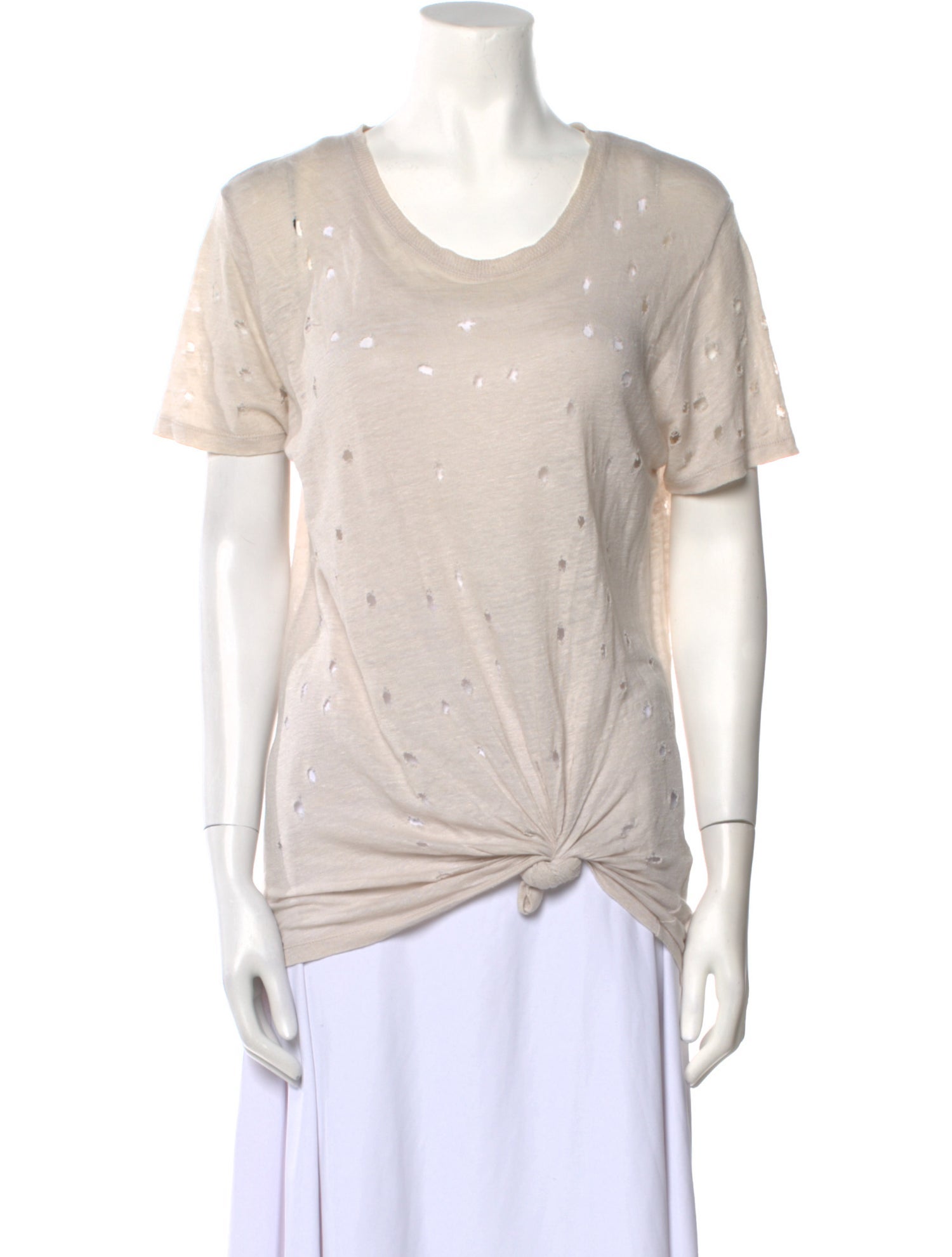 Iro Linen Scoop Neck T-Shirt