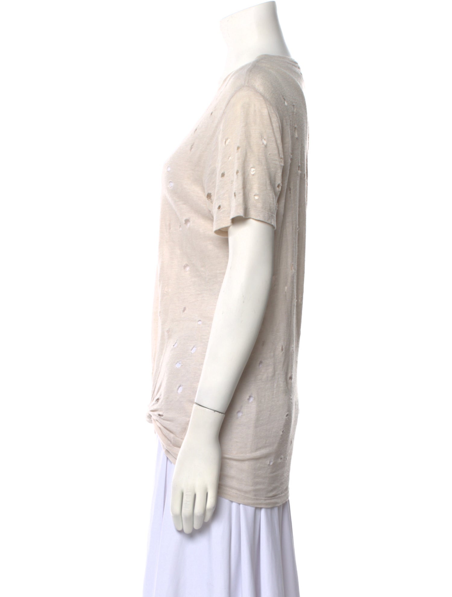 Iro Linen Scoop Neck T-Shirt