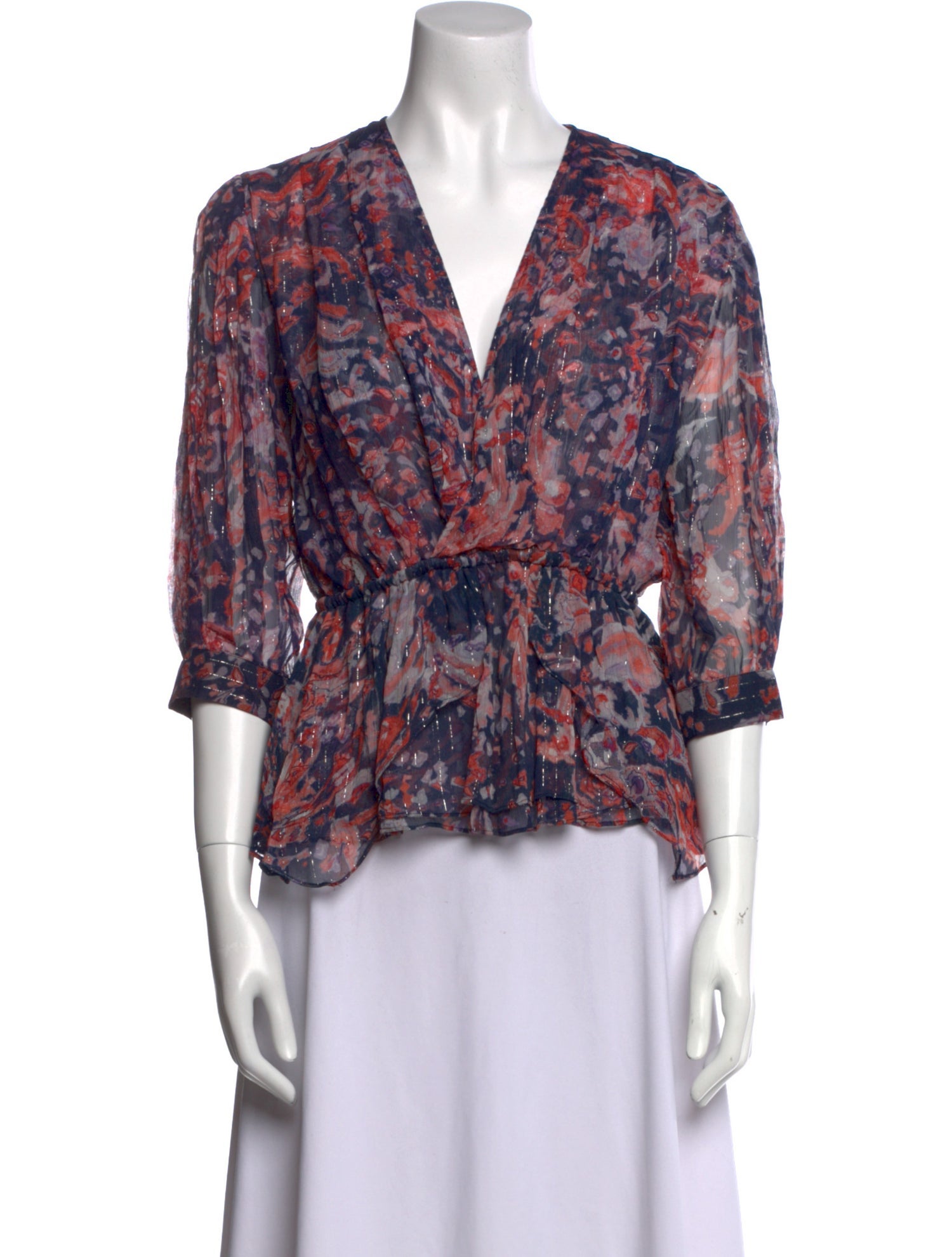 Iro Floral Print V-Neck Blouse
