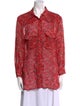 Iro Printed Long Sleeve Button-Up Top