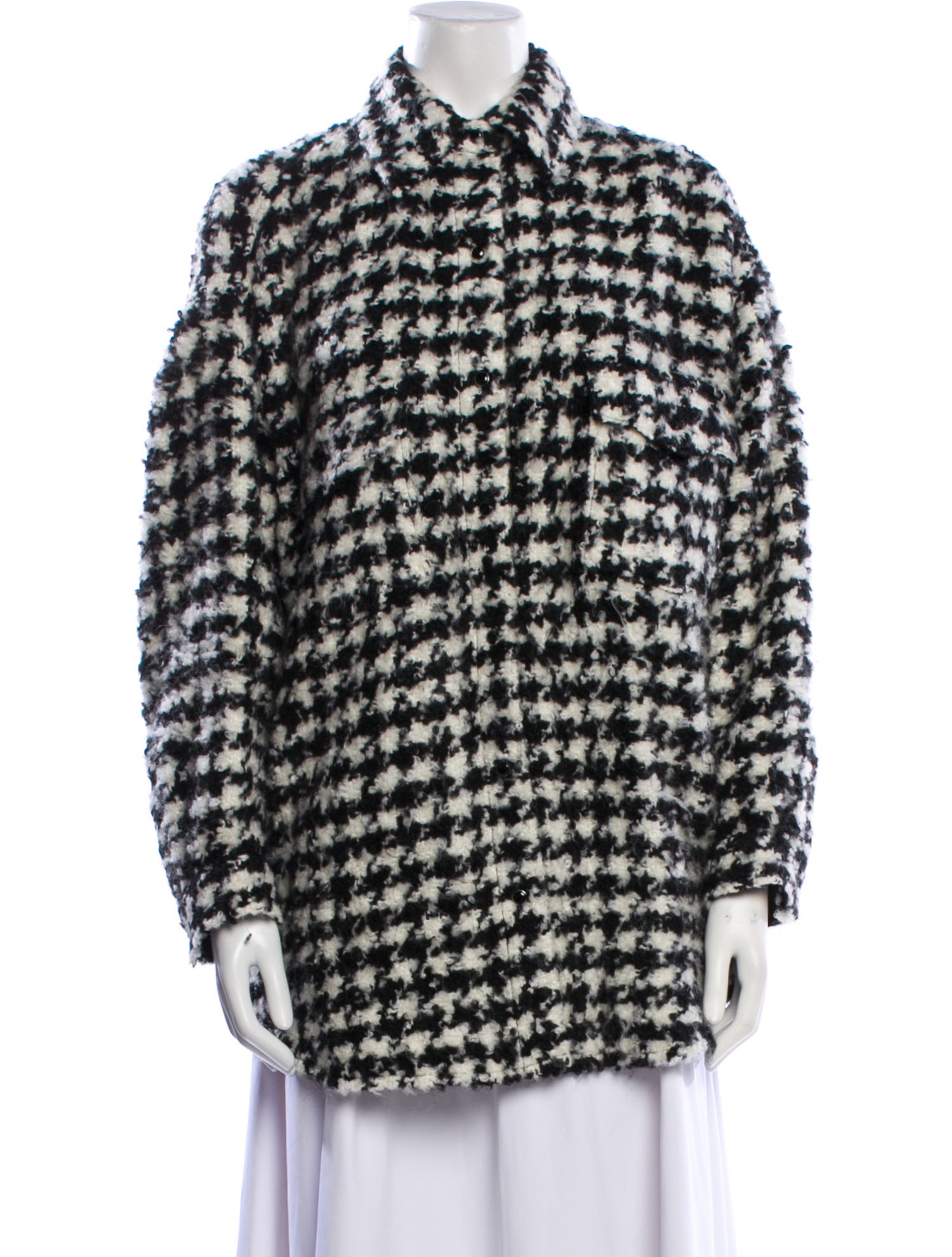 Iro Mohair Houndstooth Print Coat