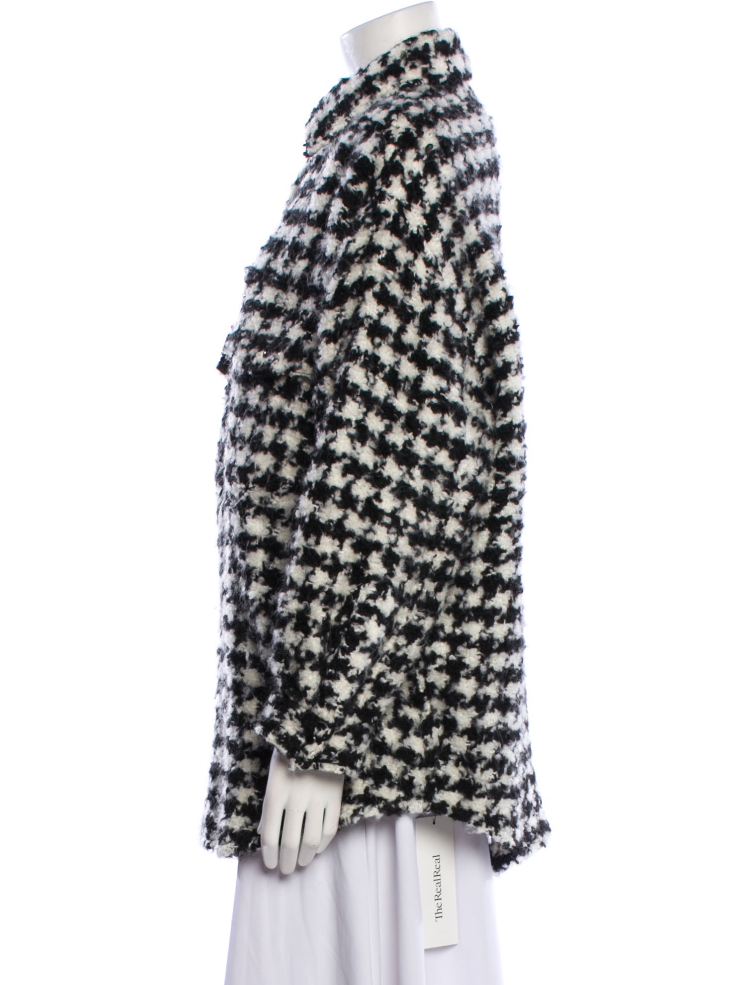 Iro Mohair Houndstooth Print Coat
