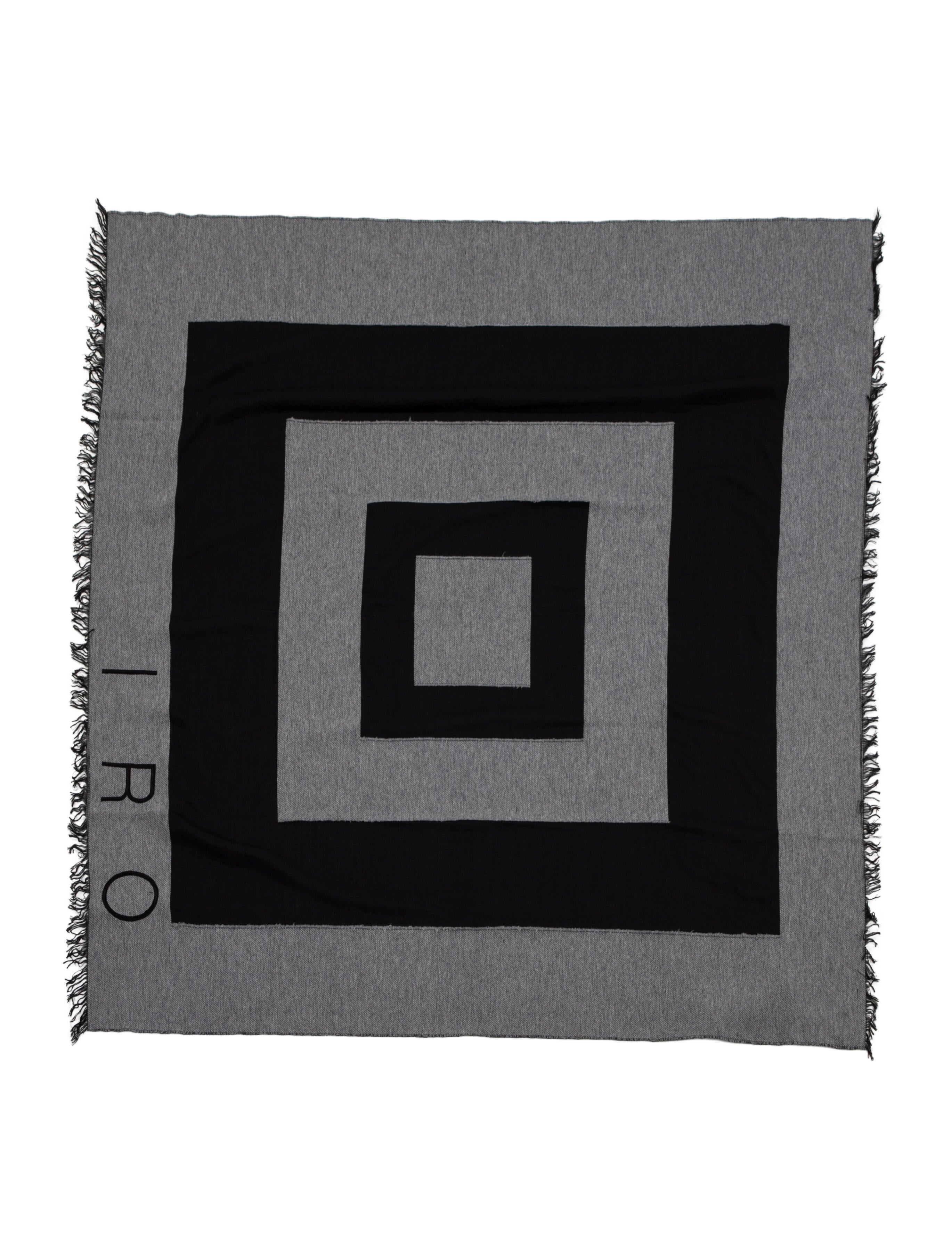 Iro Wool Printed Scarf w/ Tags