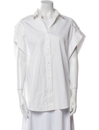 Iro Short Sleeve Button-Up Top
