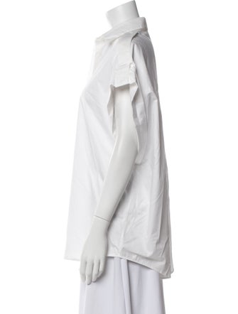 Iro Short Sleeve Button-Up Top