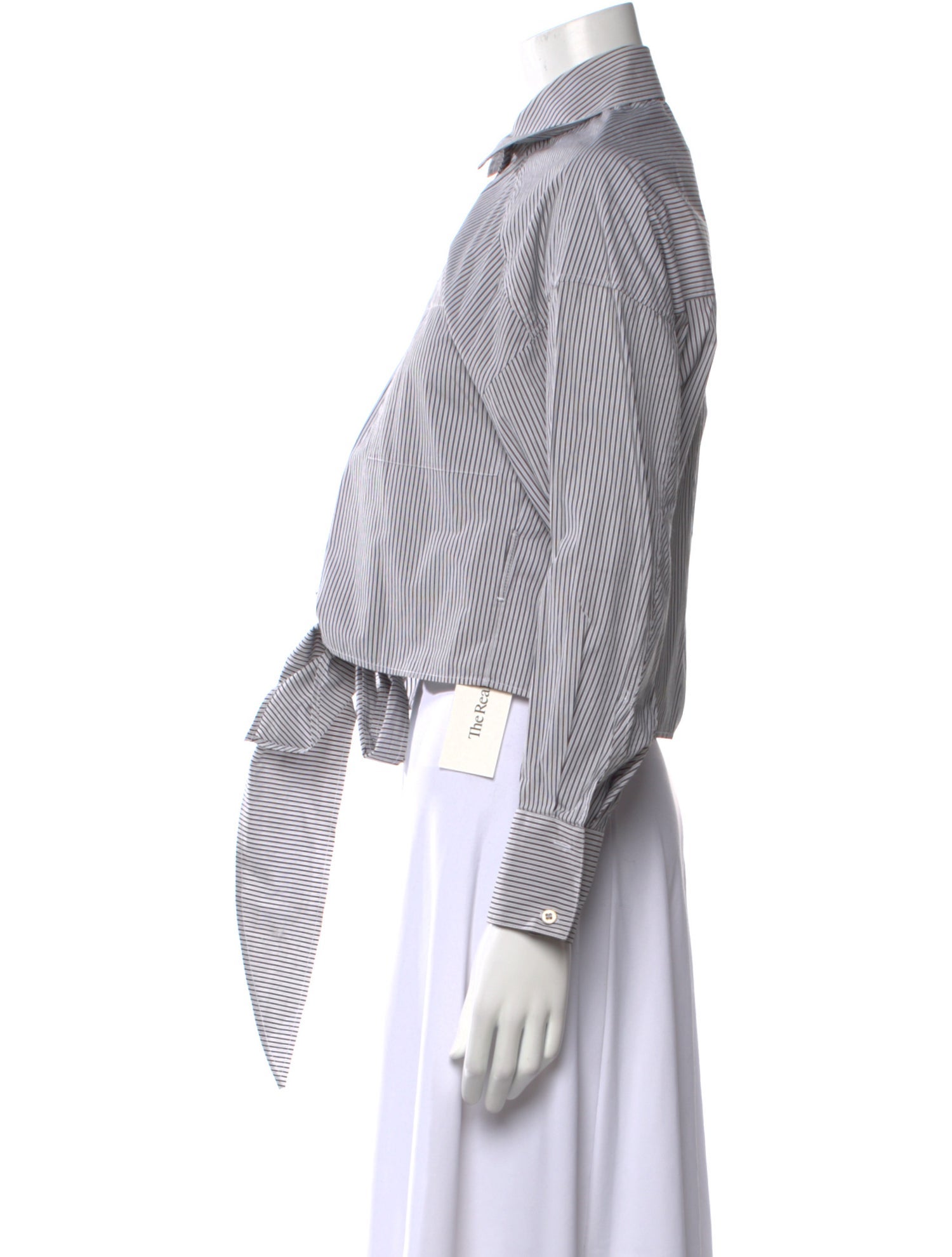 Iro Striped Long Sleeve Crop Top