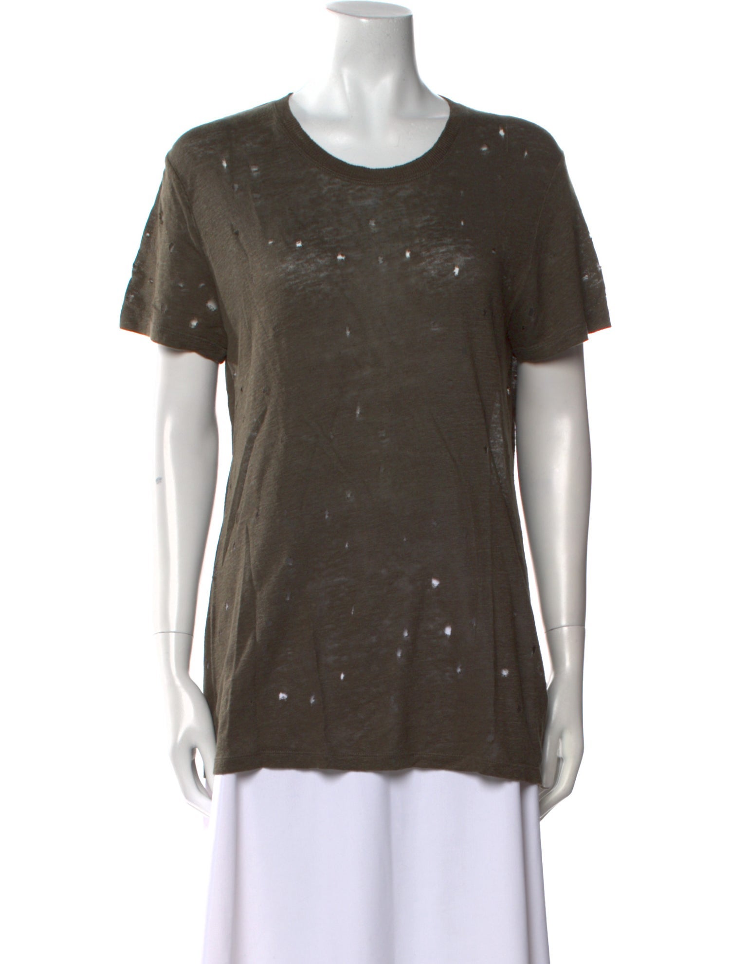 Iro Linen Scoop Neck T-Shirt